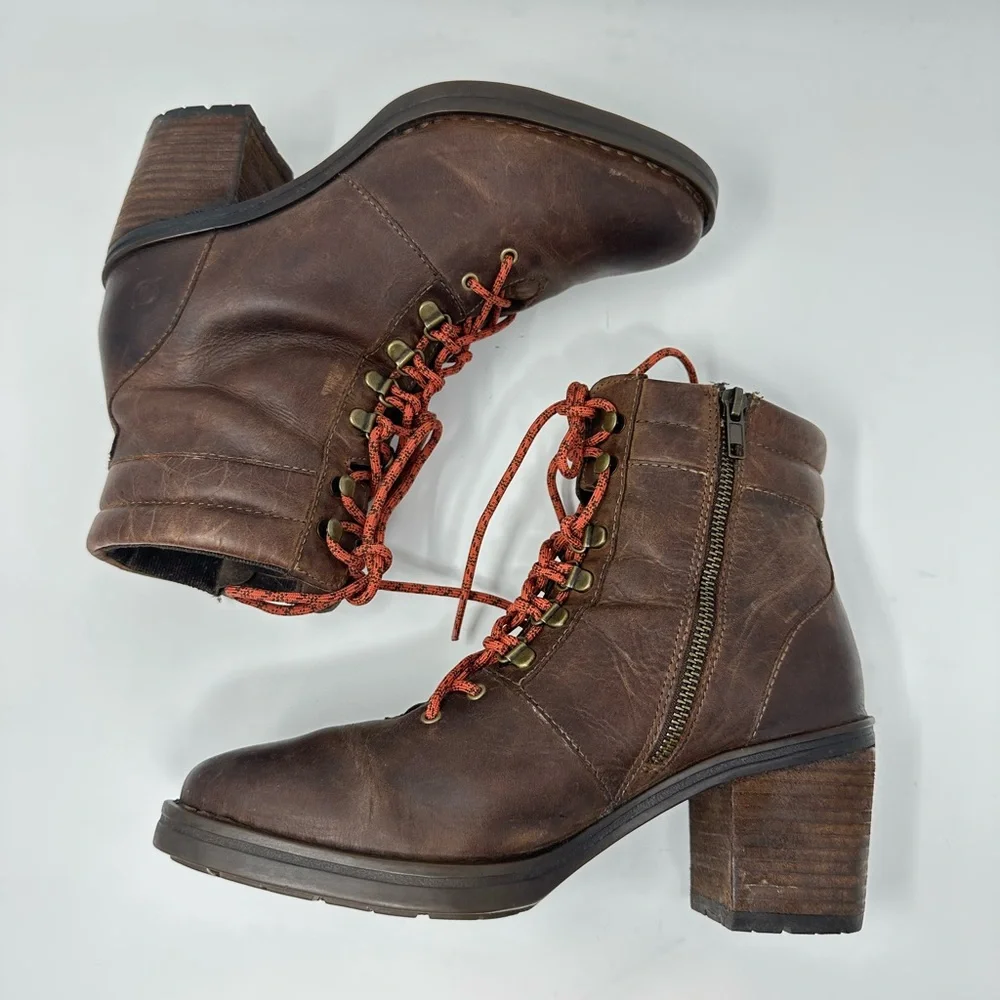 Born Women's Descent Brown Booties Sz 9.5M